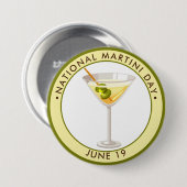 National Martini Day Ronde Button 7,6 Cm (Voorkant /achterkant)