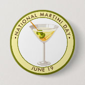 National Martini Day Ronde Button 7,6 Cm (Voorkant)