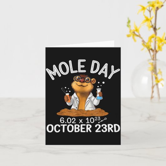 National Mole Day Animal Mammal Mole Whisperer  Kaart (Gele Bloem)