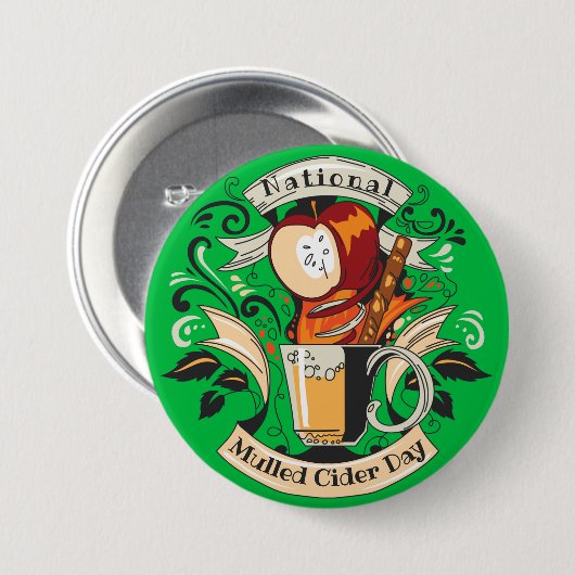 National Mulled Cider Day Ronde Button 7,6 Cm (Voorkant /achterkant)