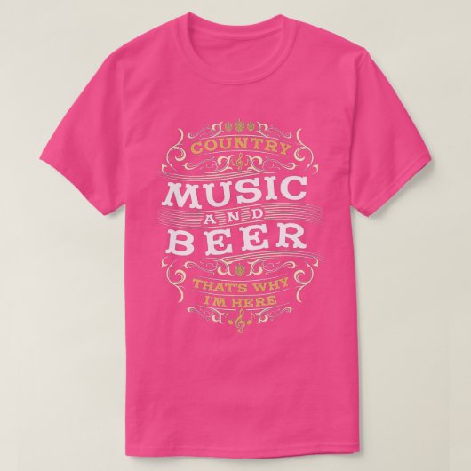 National Music and Beer dat waarom ik hier ben T-shirt (Design voorkant)