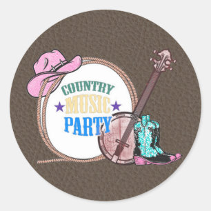 National Music Birthday Party Ronde Sticker