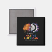 National Native American Heritage Month Heart Magneet (Voorkant / Achterkant)