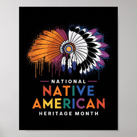 National Native American Heritage Month Heart Poster (Voorkant)
