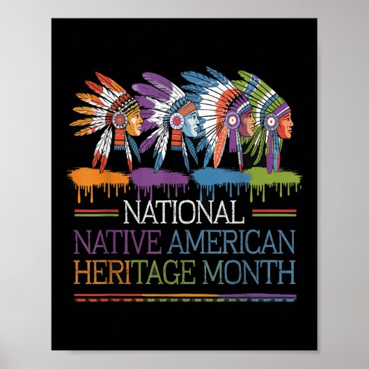 National Native American Heritage Month Heart Poster (Voorkant)