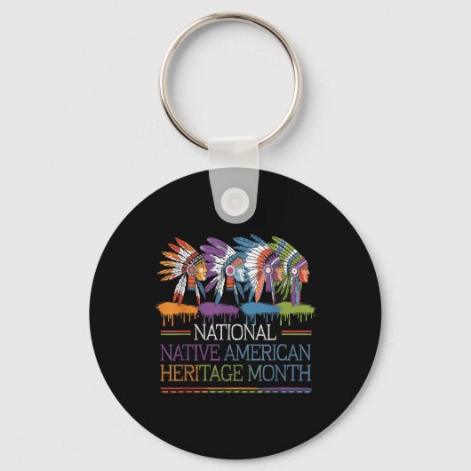 National Native American Heritage Month Heart Sleutelhanger (Voorkant)