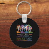 National Native American Heritage Month Heart Sleutelhanger (Voorkant)