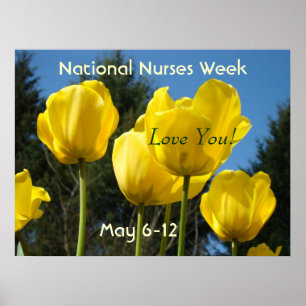 National Nurses Week poster Tulpen Liefde Mei Verp