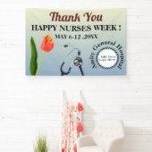 National Nurses Week Tulp & Logo Bedankt Spandoek (Insitu)