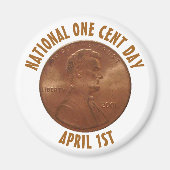 National One Cent Day Feestdagen Magnet (Voorkant)