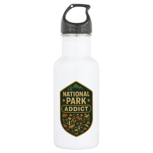 National Park Addict Premium Waterfles (Voorkant)