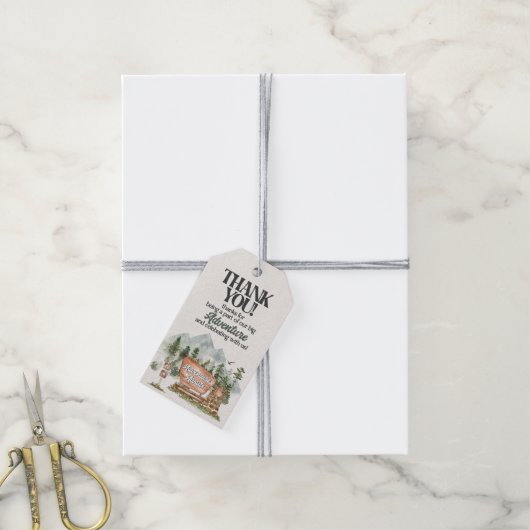 National Park Adventure wacht op uw gunst Dank u Cadeaulabel (Met Touw)