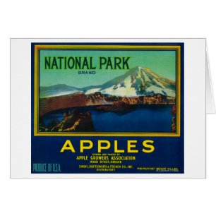 National Park Apple Crate LabelHood River, OF