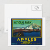 National Park Apple Crate LabelHood River, OF Briefkaart (Voorkant / Achterkant)