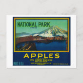 National Park Apple Crate LabelHood River, OF Briefkaart (Voorkant)