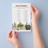 National Park Baby shower Game - Dierendracht Flyer (Hand)