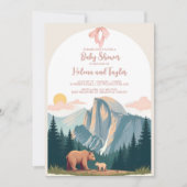 National Park Baby shower Invitation | Baby Pink Kaart (Voorkant)