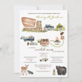 National Park Baby shower uitnodiging sierlijke (Voorkant)