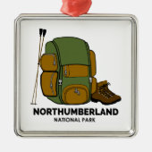 National Park Backpack Metalen Ornament (Voorkant)