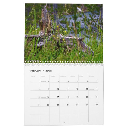 National Park Calendar-fotografie Kalender (Feb 2026)