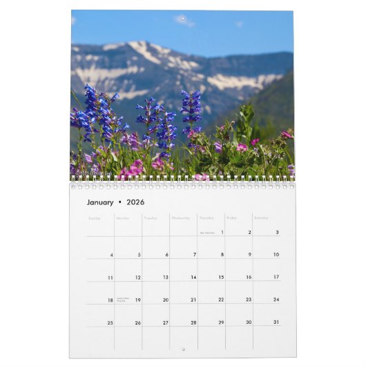 National Park Calendar-fotografie Kalender (Jan 2026)