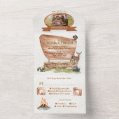 National Park Camping Outdoor Adventure Wedding All In One Uitnodiging (Binnen)