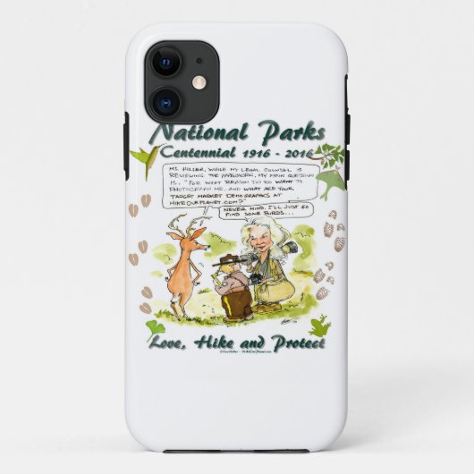 National Park Centennial Photographer Cartoon Case-Mate iPhone Case (Achterkant)
