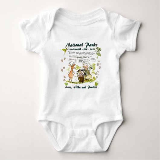 National Park Centennial Photographer Cartoon Romper (Voorkant)