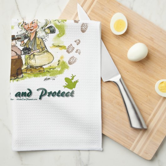 National Park Centennial Photographer Cartoon Theedoek (Quarter Fold)