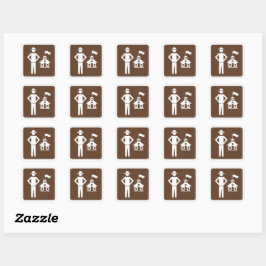 National Park Classroom Teacher-Ranger-stickers Vierkante Sticker