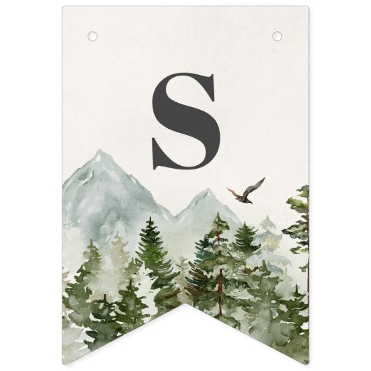 National Park Forest Woodland baby shower Banner (Tweede vlag)