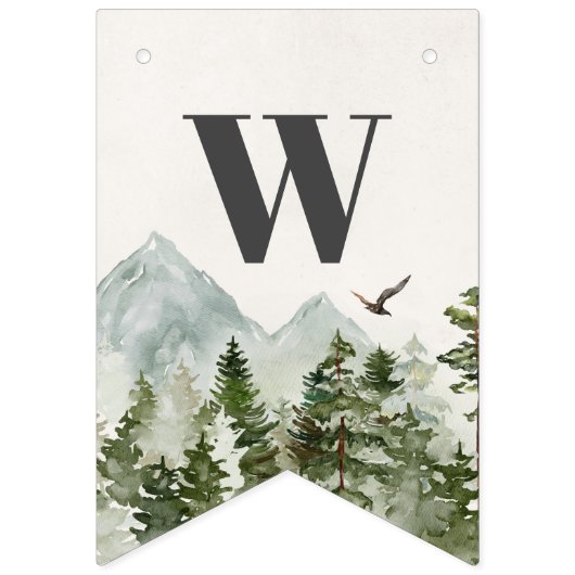 National Park Forest Woodland baby shower Banner (Derde vlag)