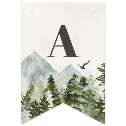 National Park Forest Woodland verjaardagsbanner Vlaggetjes (Derde vlag)