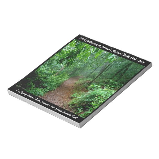 National Park Jubileum Hot Springs Mt Trail Notitieblok (Linkerzijde)