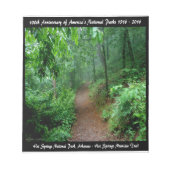 National Park Jubileum Hot Springs Mt Trail Notitieblok (Voorkant)