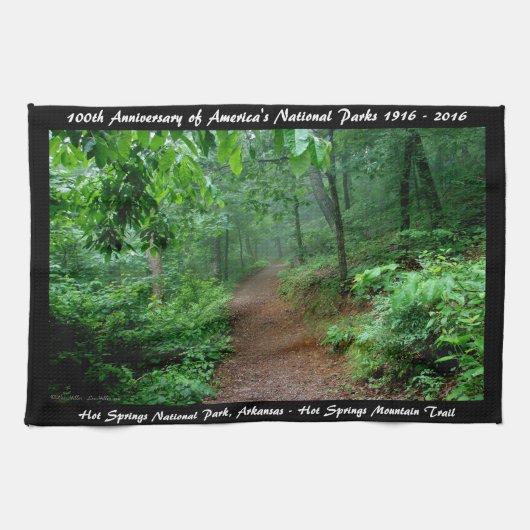 National Park Jubileum Hot Springs Mt Trail Theedoek (Horizontaal)
