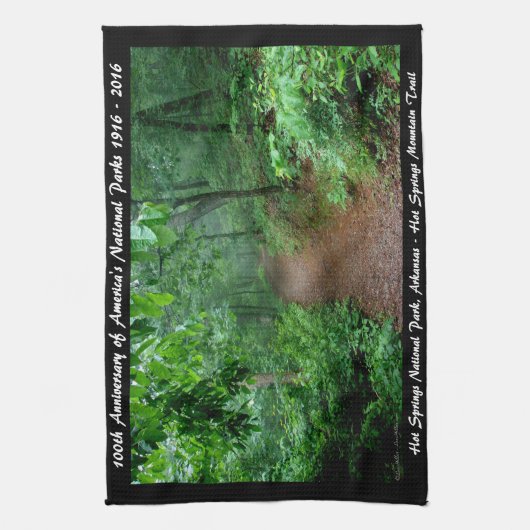 National Park Jubileum Hot Springs Mt Trail Theedoek (Verticaal)