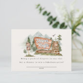 National Park Luier Roepel Uitnodiging Invoegen Informatiekaartje (Staand voorkant)