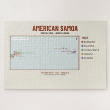 National Park of American Samoa Wandelkaart Puzzel