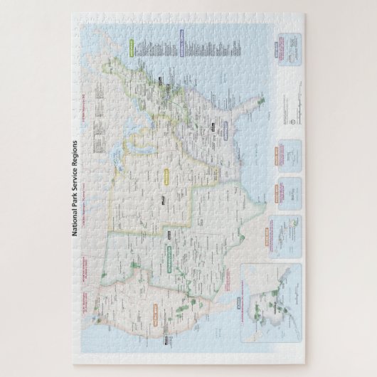 National Park Service Region Map Legpuzzel (Verticaal)