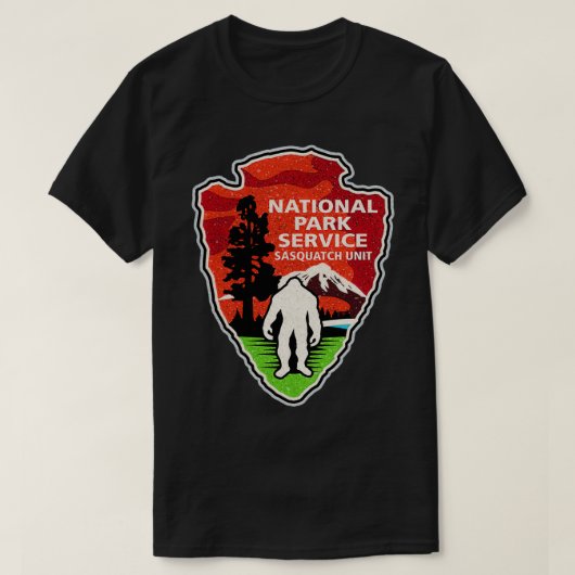 National Park Service Sasquatch Bigfoot Unit Arrow T-shirt (Design voorkant)