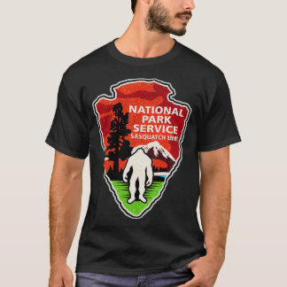 National Park Service Sasquatch Bigfoot Unit Arrow T-shirt