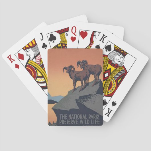 National Park Service Travel Poster-spelkaarten Pokerkaarten (Achterkant)