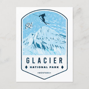 National Park Ski Badge Briefkaart