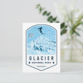 National Park Ski Badge Briefkaart (Staand voorkant)