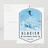 National Park Ski Badge Briefkaart (Voorkant / Achterkant)