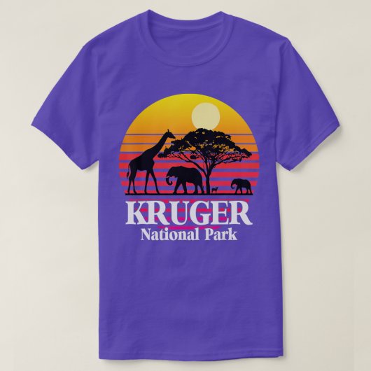 National Park South Africa Safari Kruger Elephant  T-shirt (Design voorkant)