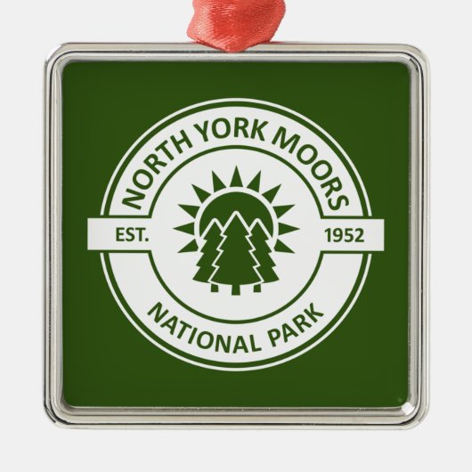 National Park Sun Trees Noord-York Moors Metalen Ornament (Voorkant)