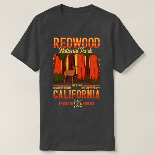 National Park T-shirt California Beer Redwood Nati (Design voorkant)