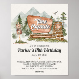 National Park Time Capsule Party Sign Poster